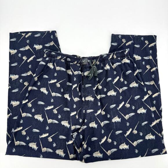 Columbia Vintage Y2K 2002 Pajama Bottom Outdoor Cotton Pants Mens Large Fishing - Picture 3 of 9